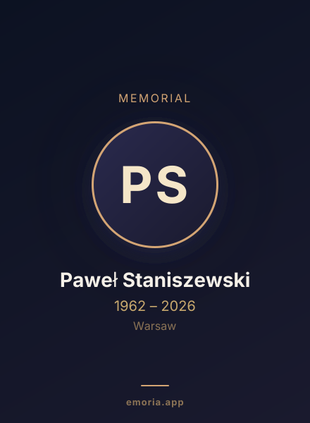 Memorial portrait of Paweł Staniszewski