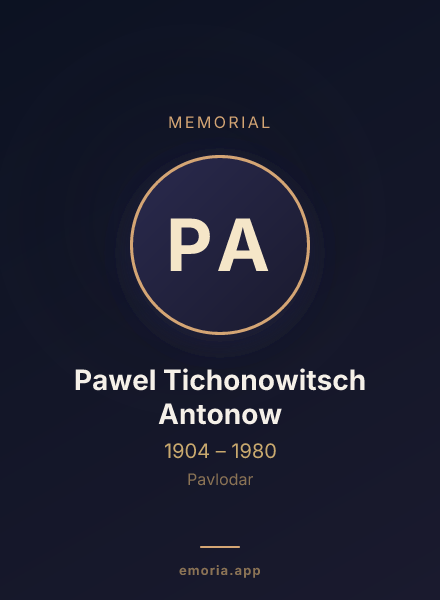 Memorial portrait of Pawel Tichonowitsch Antonow