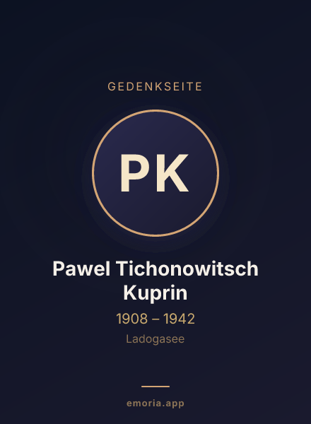 Gedenkportrait von Pawel Tichonowitsch Kuprin