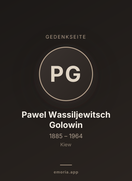 Gedenkportrait von Pawel Wassiljewitsch Golowin