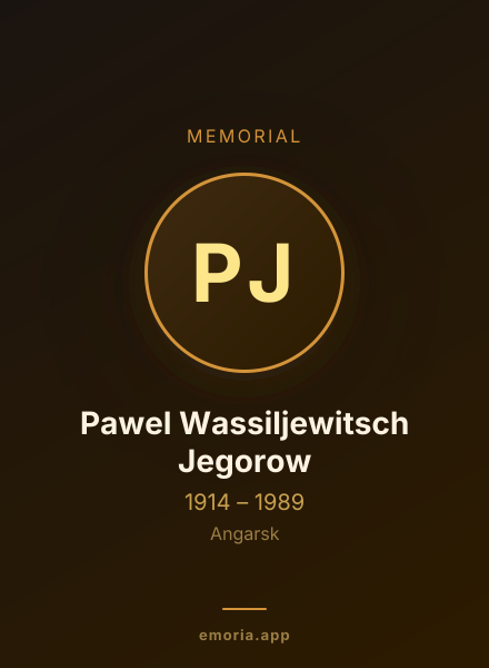 Memorial portrait of Pawel Wassiljewitsch Jegorow