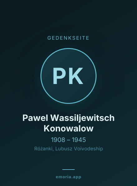 Gedenkportrait von Pawel Wassiljewitsch Konowalow