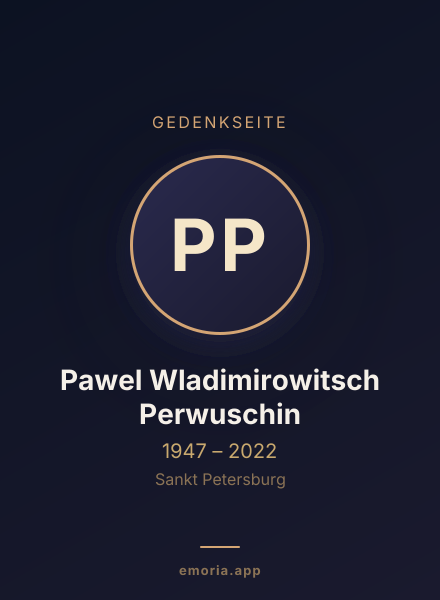 Gedenkportrait von Pawel Wladimirowitsch Perwuschin