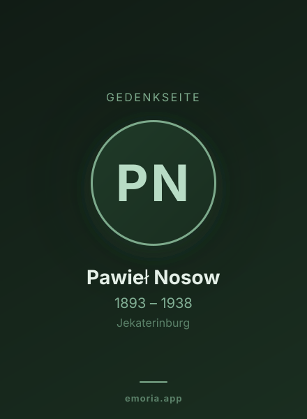 Gedenkportrait von Pawieł Nosow