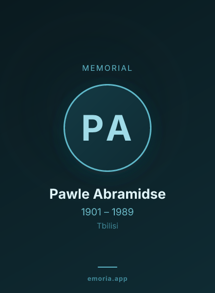 Memorial portrait of Pawle Abramidse