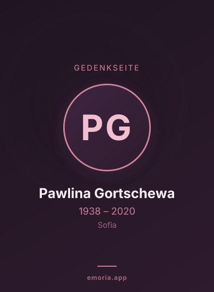 Gedenkportrait von Pawlina Gortschewa