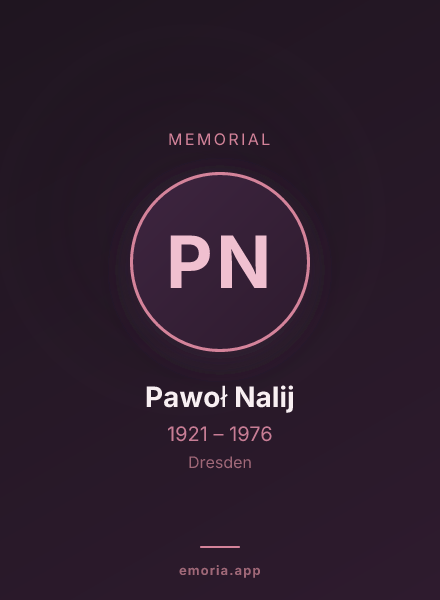 Memorial portrait of Pawoł Nalij