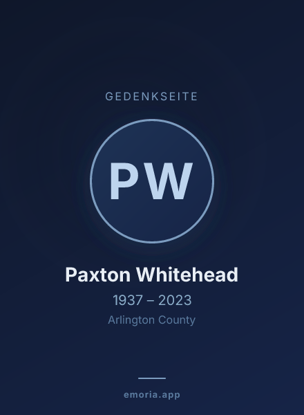 Gedenkportrait von Paxton Whitehead
