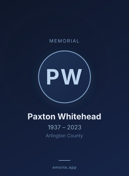 Memorial portrait of Paxton Whitehead