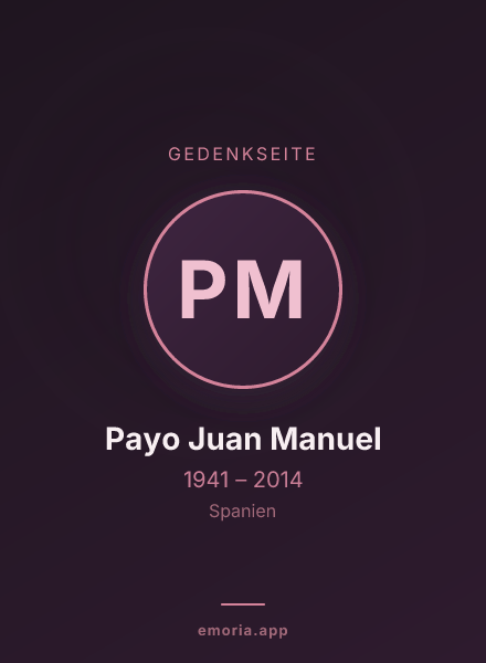 Gedenkportrait von Payo Juan Manuel
