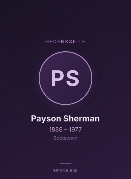Gedenkportrait von Payson Sherman