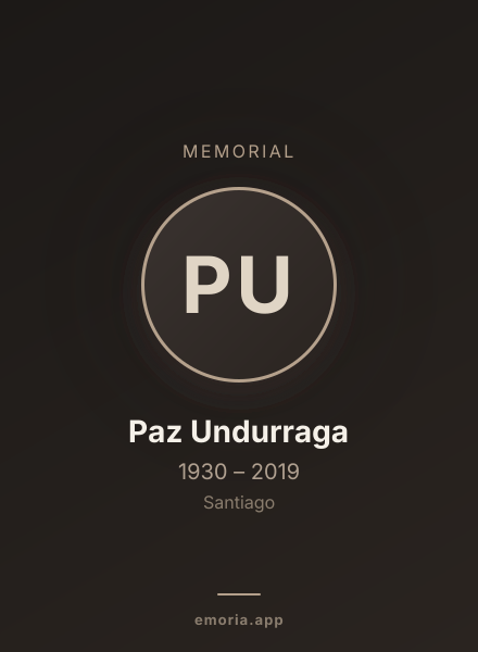 Memorial portrait of Paz Undurraga