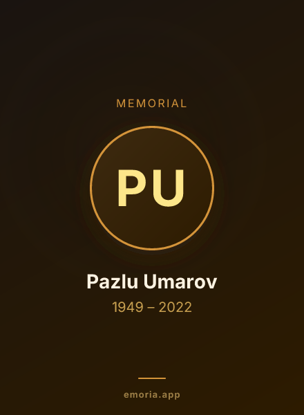 Memorial portrait of Pazlu Umarov