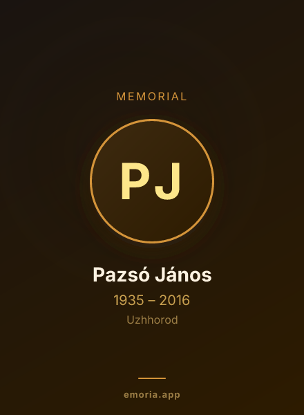 Memorial portrait of Pazsó János