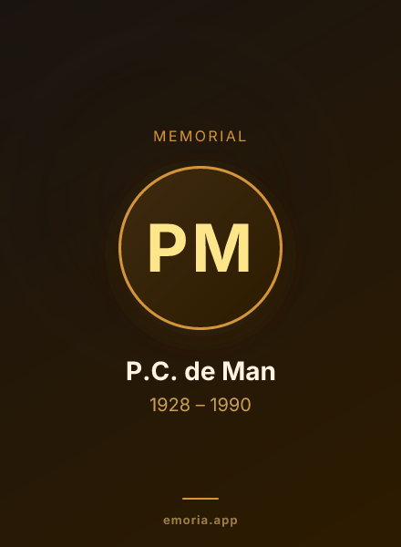 Memorial portrait of P.C. de Man
