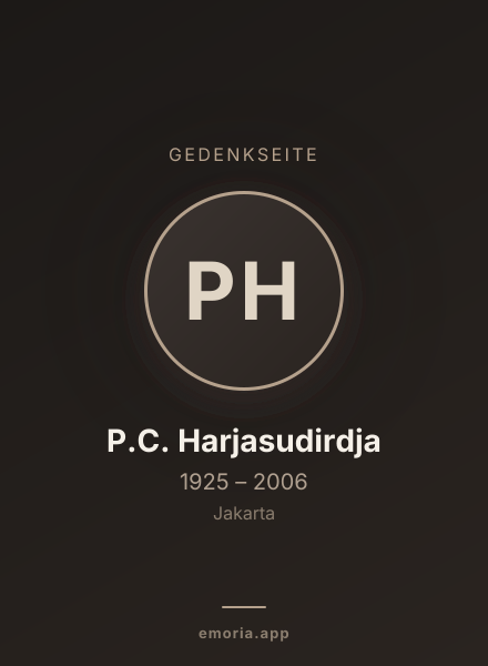 Gedenkportrait von P.C. Harjasudirdja