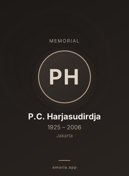 Memorial portrait of P.C. Harjasudirdja