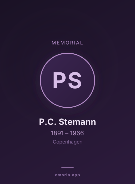Memorial portrait of P.C. Stemann