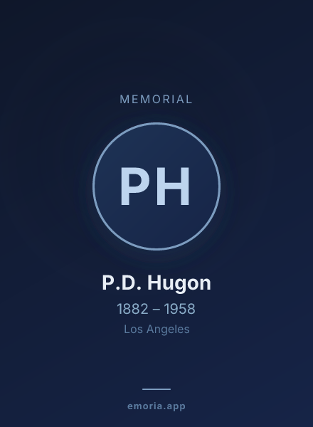 Memorial portrait of P.D. Hugon