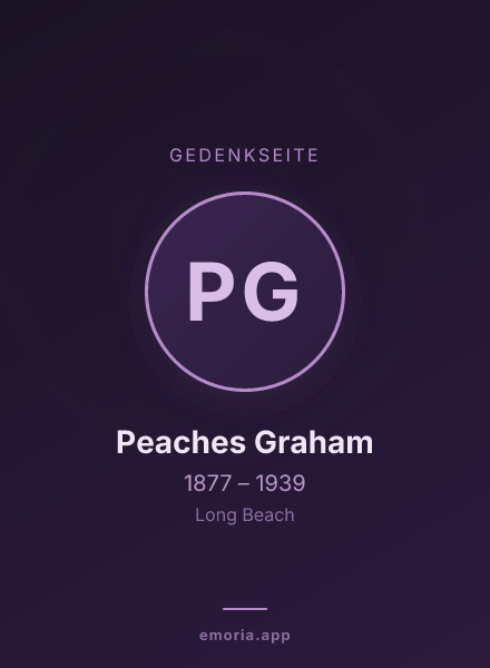 Gedenkportrait von Peaches Graham