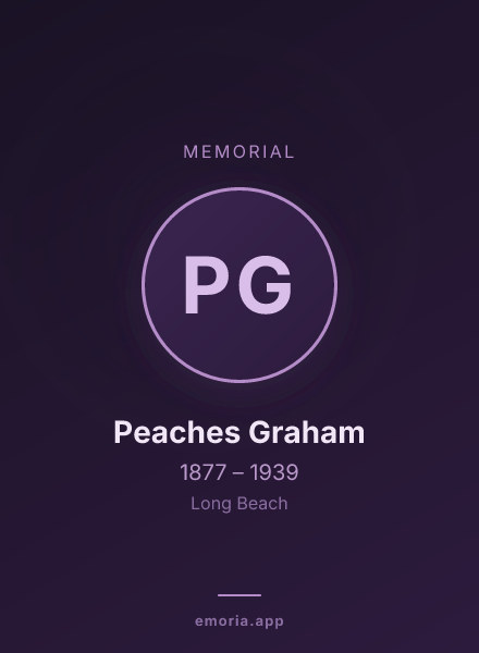 Memorial portrait of Peaches Graham