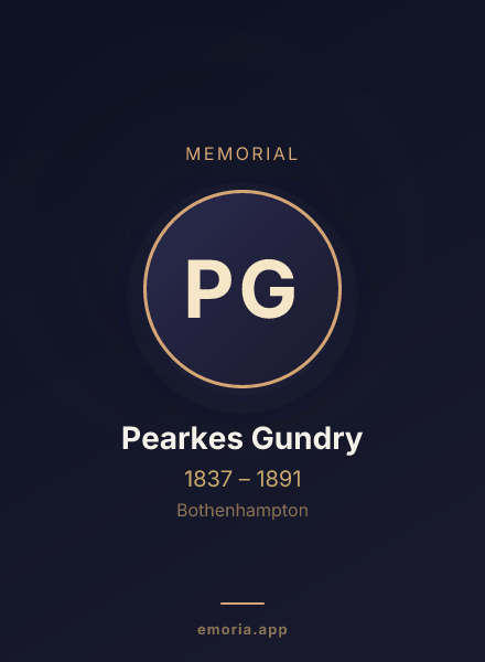 Memorial portrait of Pearkes Gundry