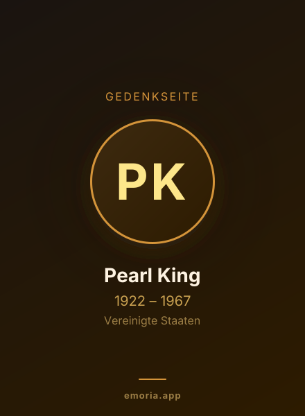 Gedenkportrait von Pearl King