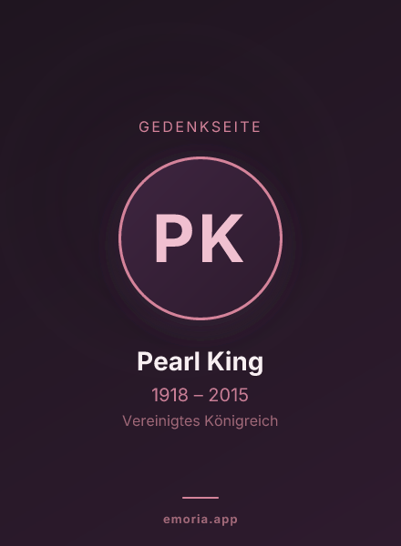 Gedenkportrait von Pearl King