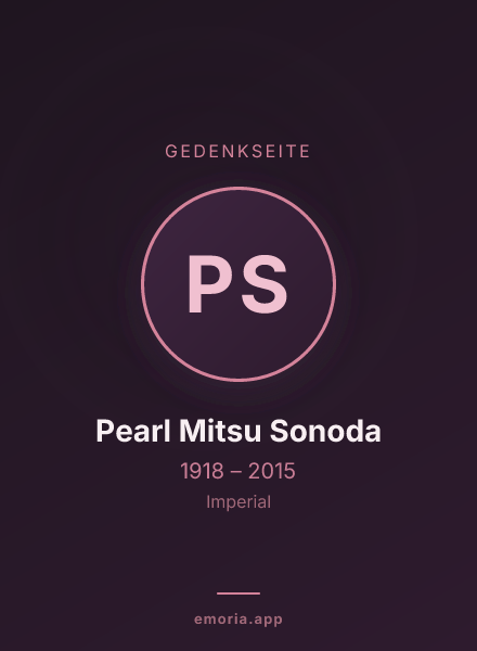 Gedenkportrait von Pearl Mitsu Sonoda