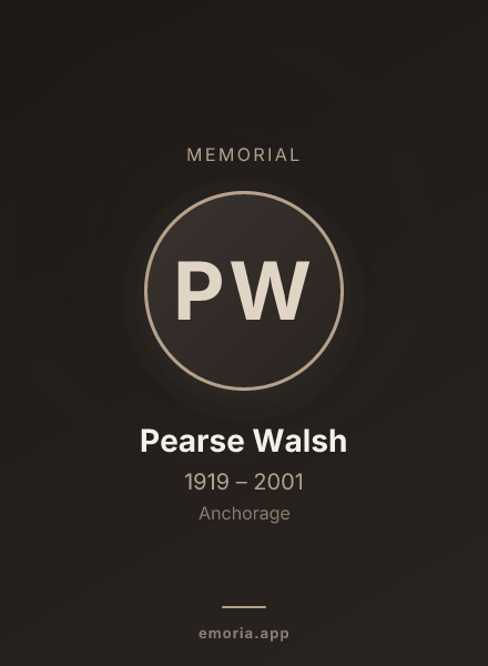 Memorial portrait of Pearse Walsh
