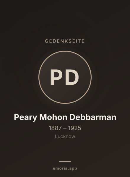Gedenkportrait von Peary Mohon Debbarman