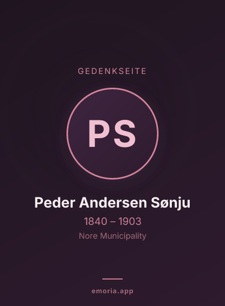 Gedenkportrait von Peder Andersen Sønju