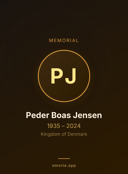 Memorial portrait of Peder Boas Jensen