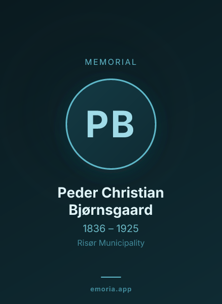 Memorial portrait of Peder Christian Bjørnsgaard