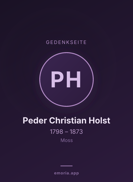 Gedenkportrait von Peder Christian Holst