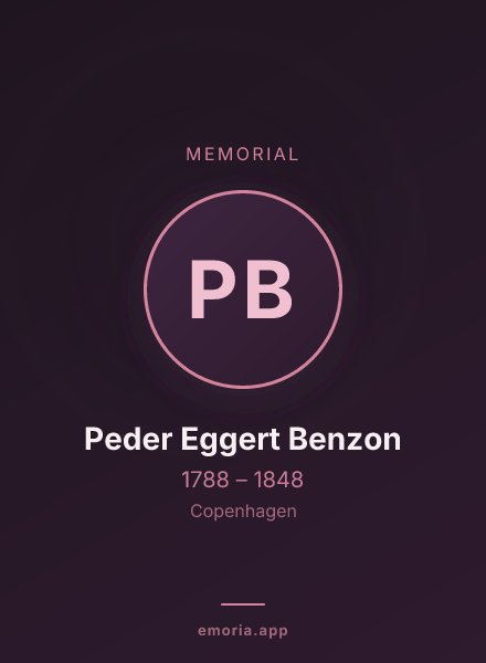 Memorial portrait of Peder Eggert Benzon