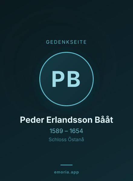 Gedenkportrait von Peder Erlandsson Bååt