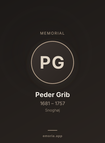 Memorial portrait of Peder Grib