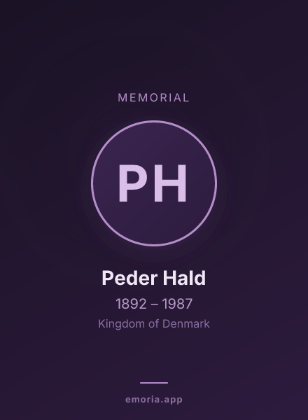 Memorial portrait of Peder Hald