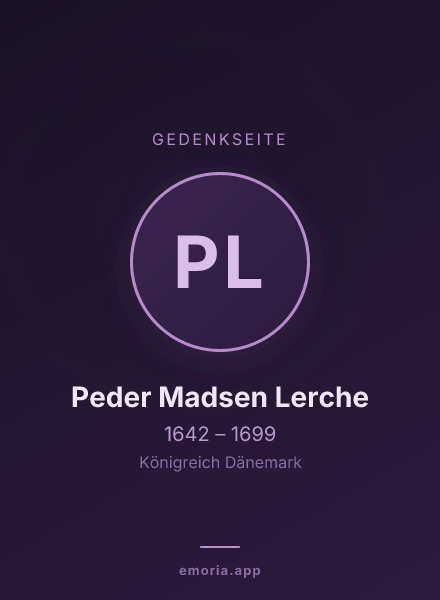 Gedenkportrait von Peder Madsen Lerche