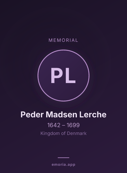 Memorial portrait of Peder Madsen Lerche