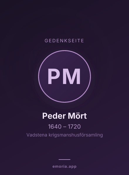 Gedenkportrait von Peder Mört