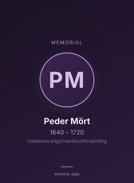 Memorial portrait of Peder Mört