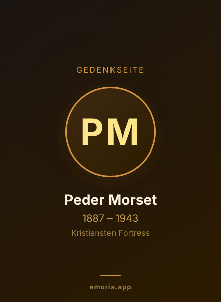 Gedenkportrait von Peder Morset