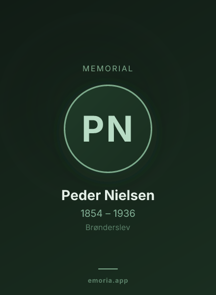 Memorial portrait of Peder Nielsen