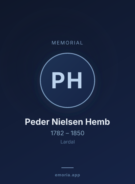 Memorial portrait of Peder Nielsen Hemb