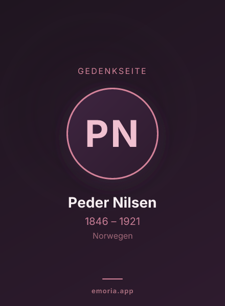 Gedenkportrait von Peder Nilsen