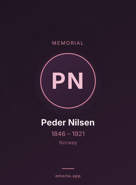 Memorial portrait of Peder Nilsen