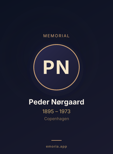 Memorial portrait of Peder Nørgaard