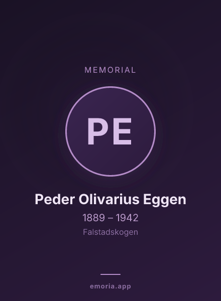 Memorial portrait of Peder Olivarius Eggen